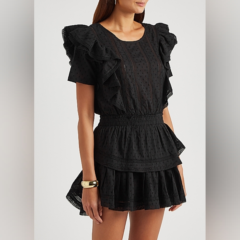 LOVESHACKFANCY Natasha Dress - BLACK - XS